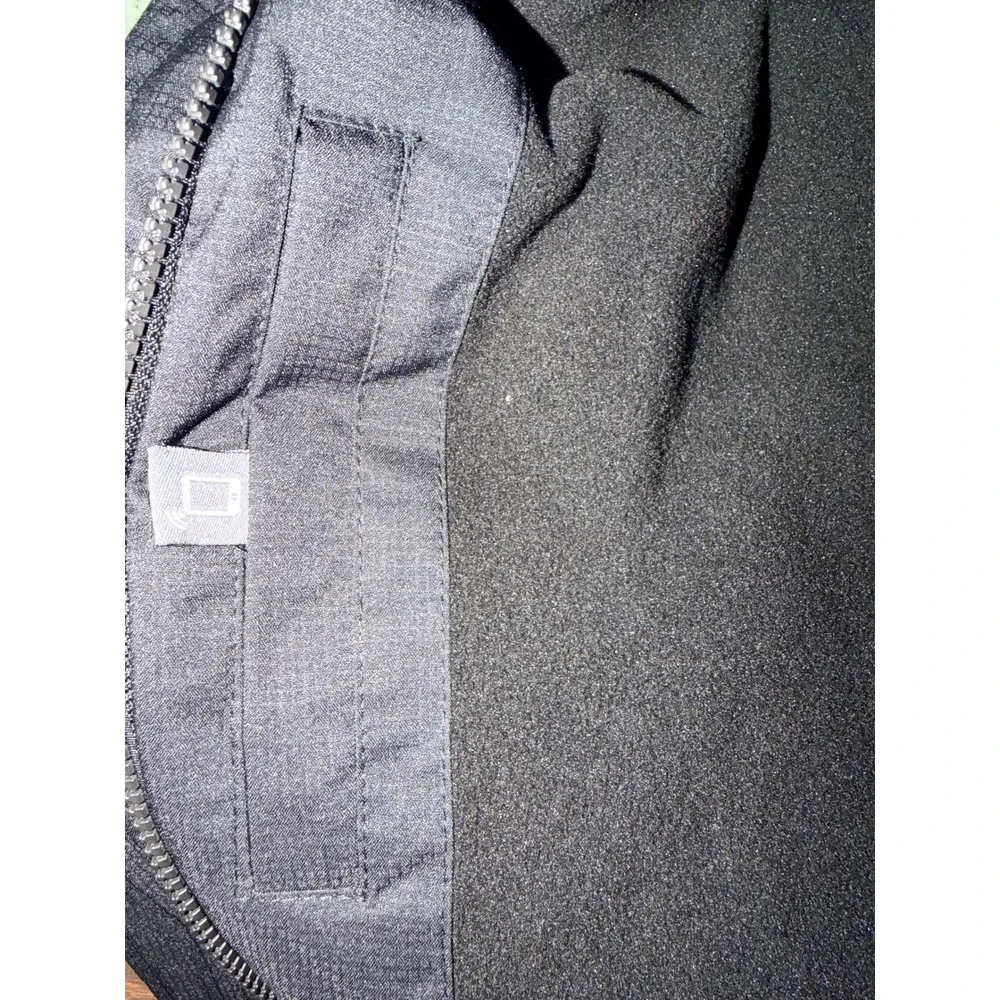 Free Country Mens Black Hooded Softshell Fleece Lined Jacket Large FC-7 F17